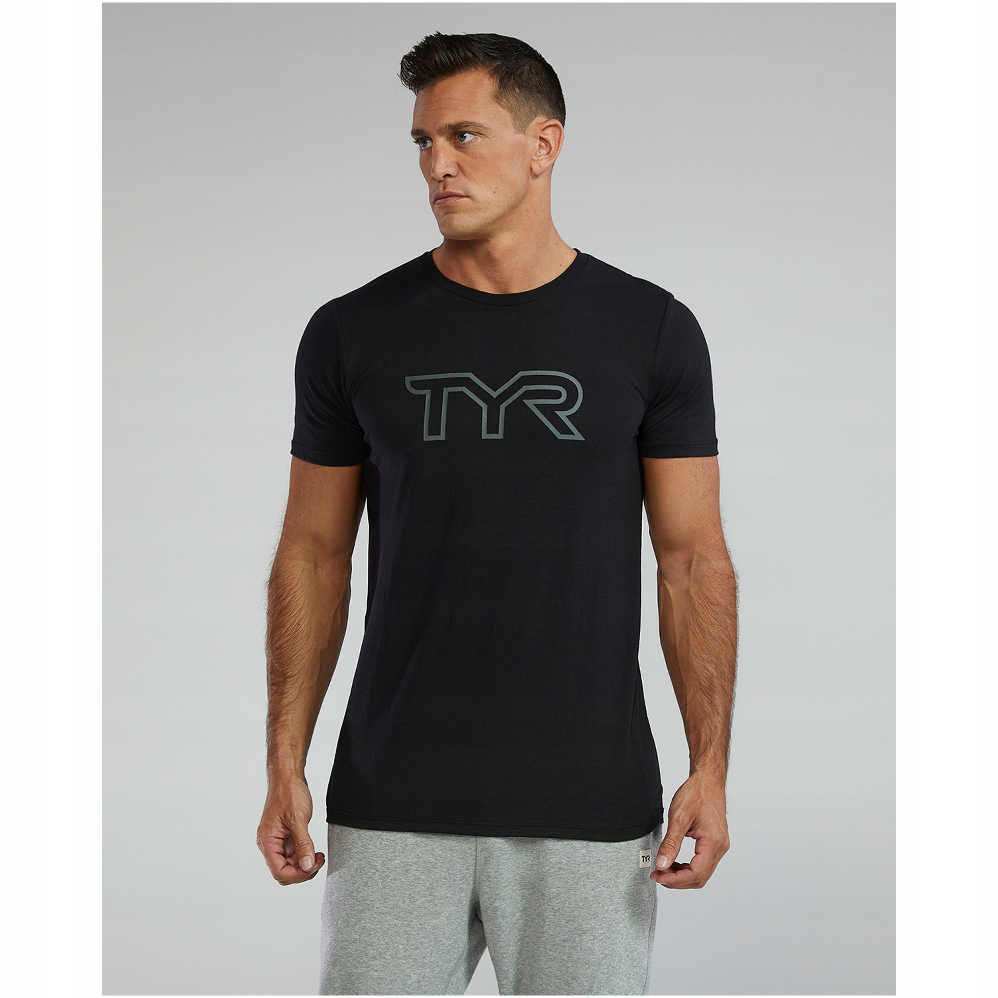 Tyr Koszulka męska sportowa t-shirt czarny rozmiar S