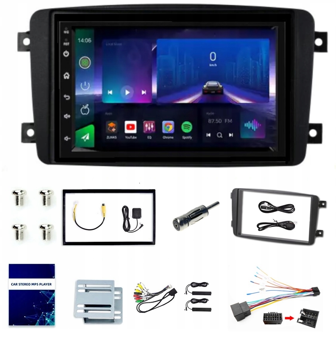 Navigační Rádio Gps Android Mercedes W203 C209 W639 6GB 128GB Modem Sim