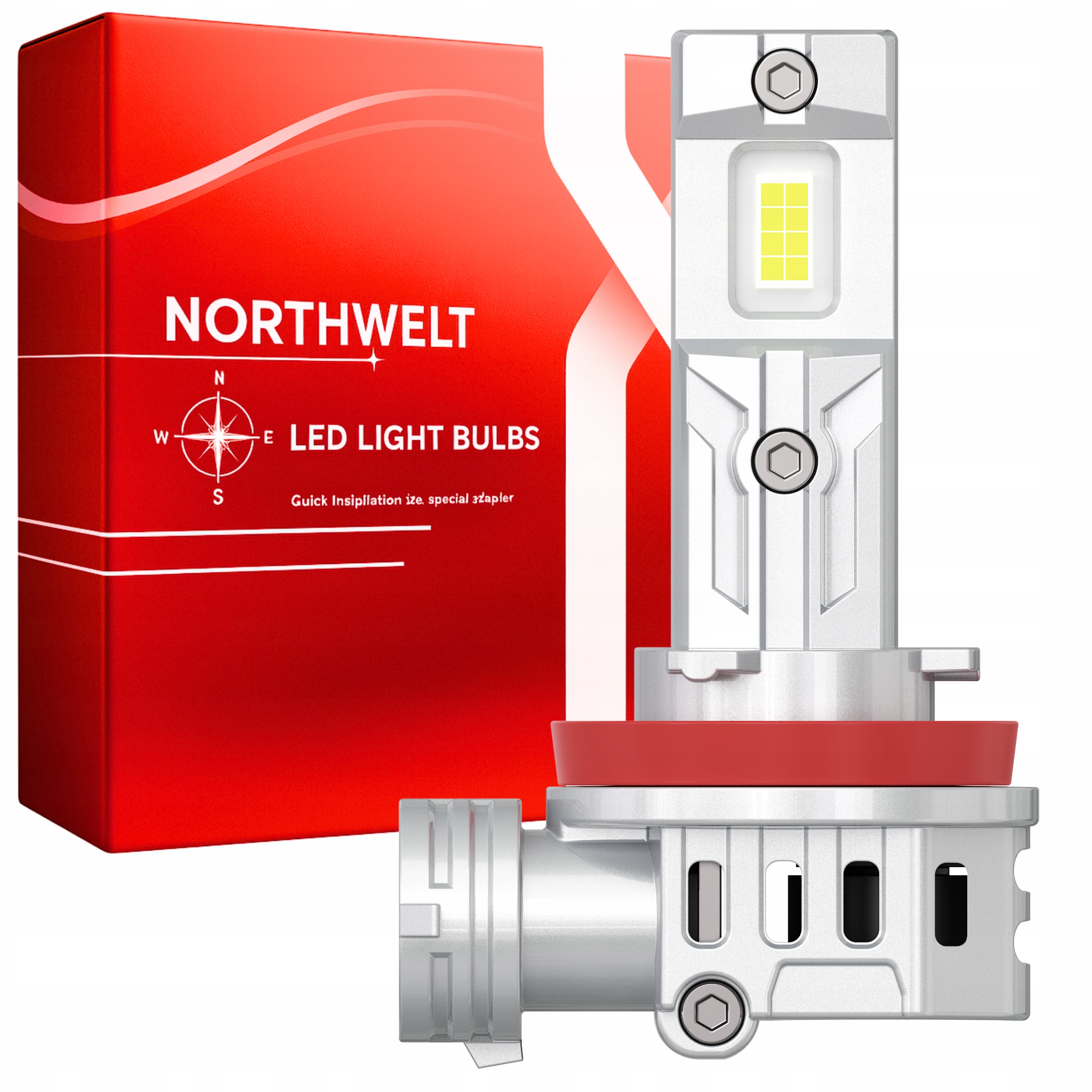 Led Žárovka H11 Silná Bílá Světlo Homologace Automobilová 12V Canbus 45W