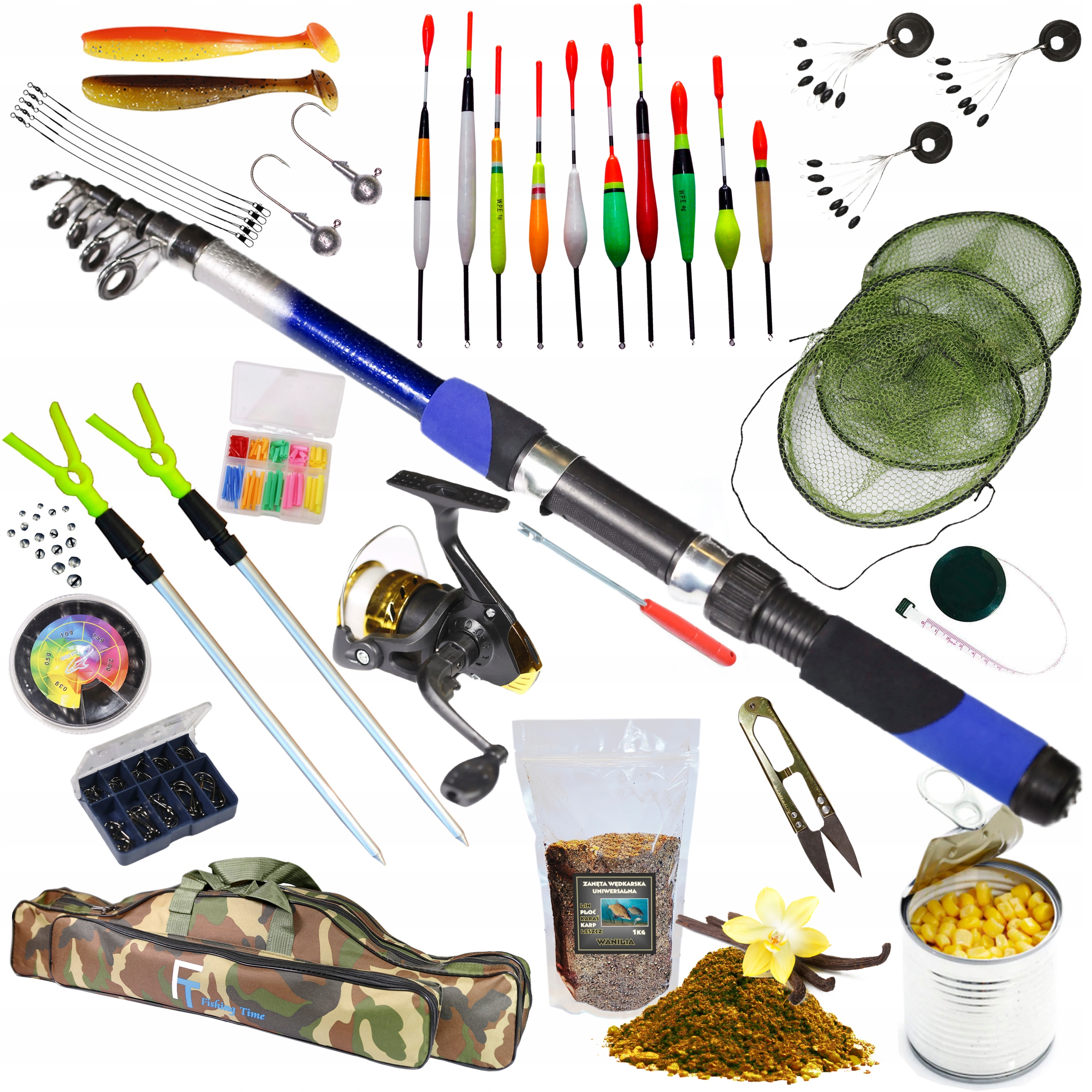 Rybářský Set 1x prut 1x naviják, splávek, přívlač SADA-W-23