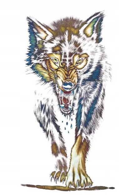 TERMO NAKLEJKA APLIKACJA NAPRASOWANKA WILK WOLF H 25CM X 12.3CM R21C/C