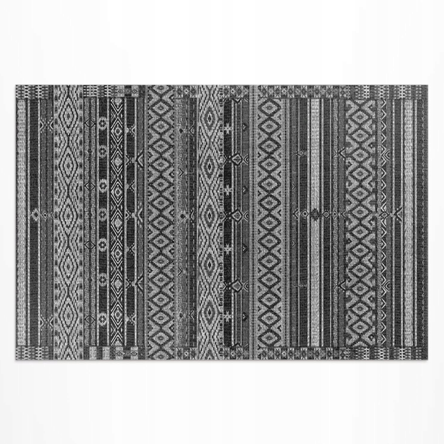 Terasový vinylový koberec s potlačou Malé kosoštvorce imitácia tkaniny 120 x 180 cm