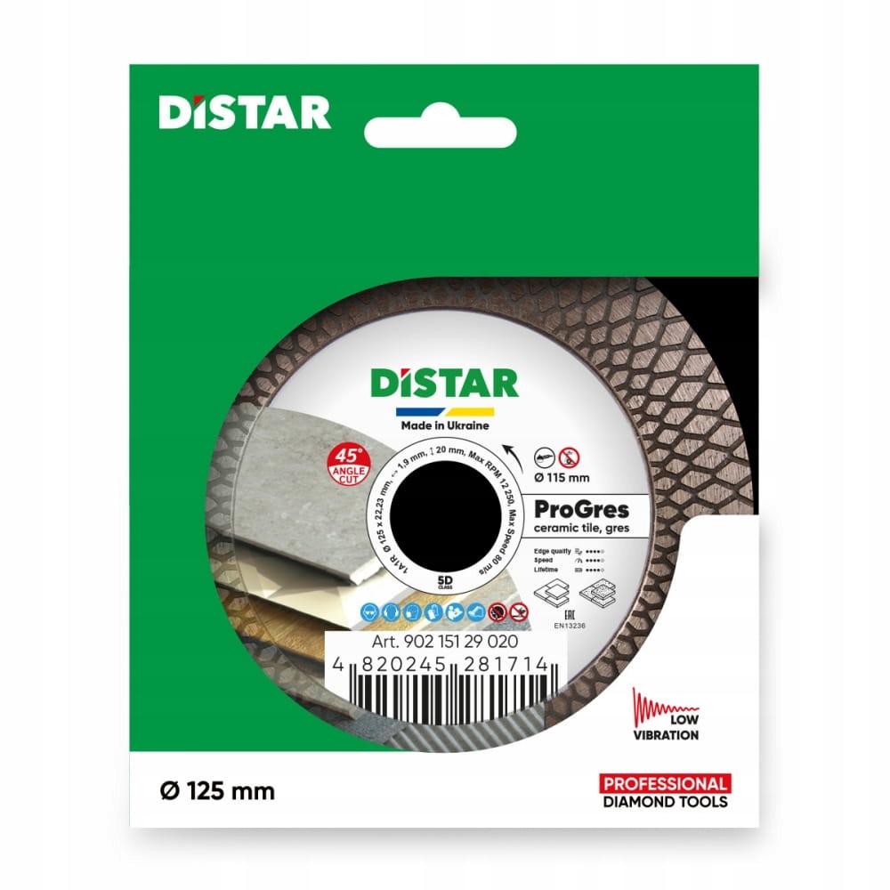 Distar Pro Gres 115mm Diamentowa Tarcza 2w1 do Cięcia i ukosowania gresu