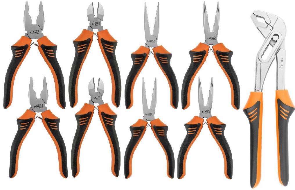 Neo Tools Sada Kleští Pro Kombinačky Kleště Na Trubky A Další Kpl.