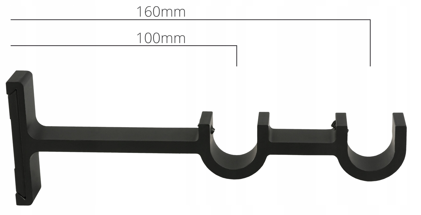 

Wspornik Karnisza Bojanek podwójny 19+19mm Czarny