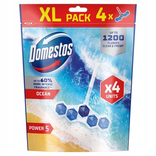 DOMESTOS zawieszki WC 4 x 55 g OCEAN morskie niebieskie