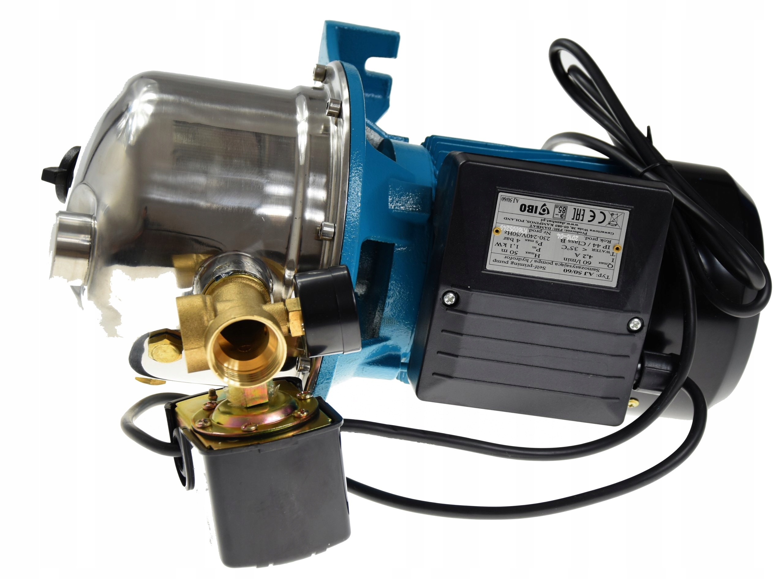 Pompa z osprzętem DO HYDROFORU AJ50/60 HYDROFOROWA Rodzaj pompy powierzchniowa