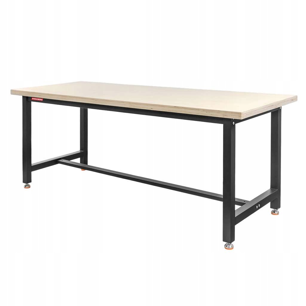 Stół warsztatowy metalowy Roboczy Do Garażu Werkberg 200x75x80 cm Duży Blat