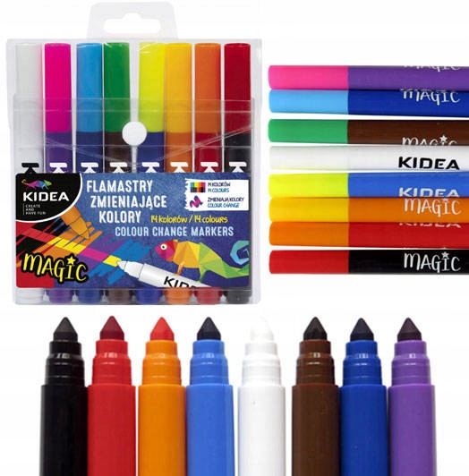 

Kidea Magiczne Flamastry Zmieniające Kolor 14 Kol