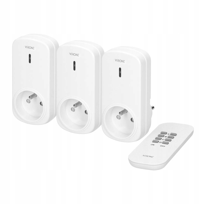 2 x 3 Bezdrátové Zásuvky Na Dálkové Ovládání Vypínač Zásuvky Ovládaný Dálkovým Ovladačem