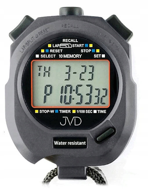 Stoper Jvd ST2810 1/100 10h Timer Termometr 10 Lap