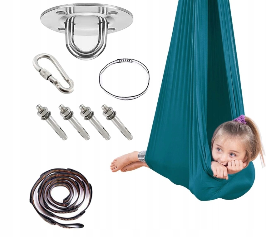 Huśtawka Dla Dzieci Hamak Chusta Sensoryczna Szarfa Akrobatyczna Joga