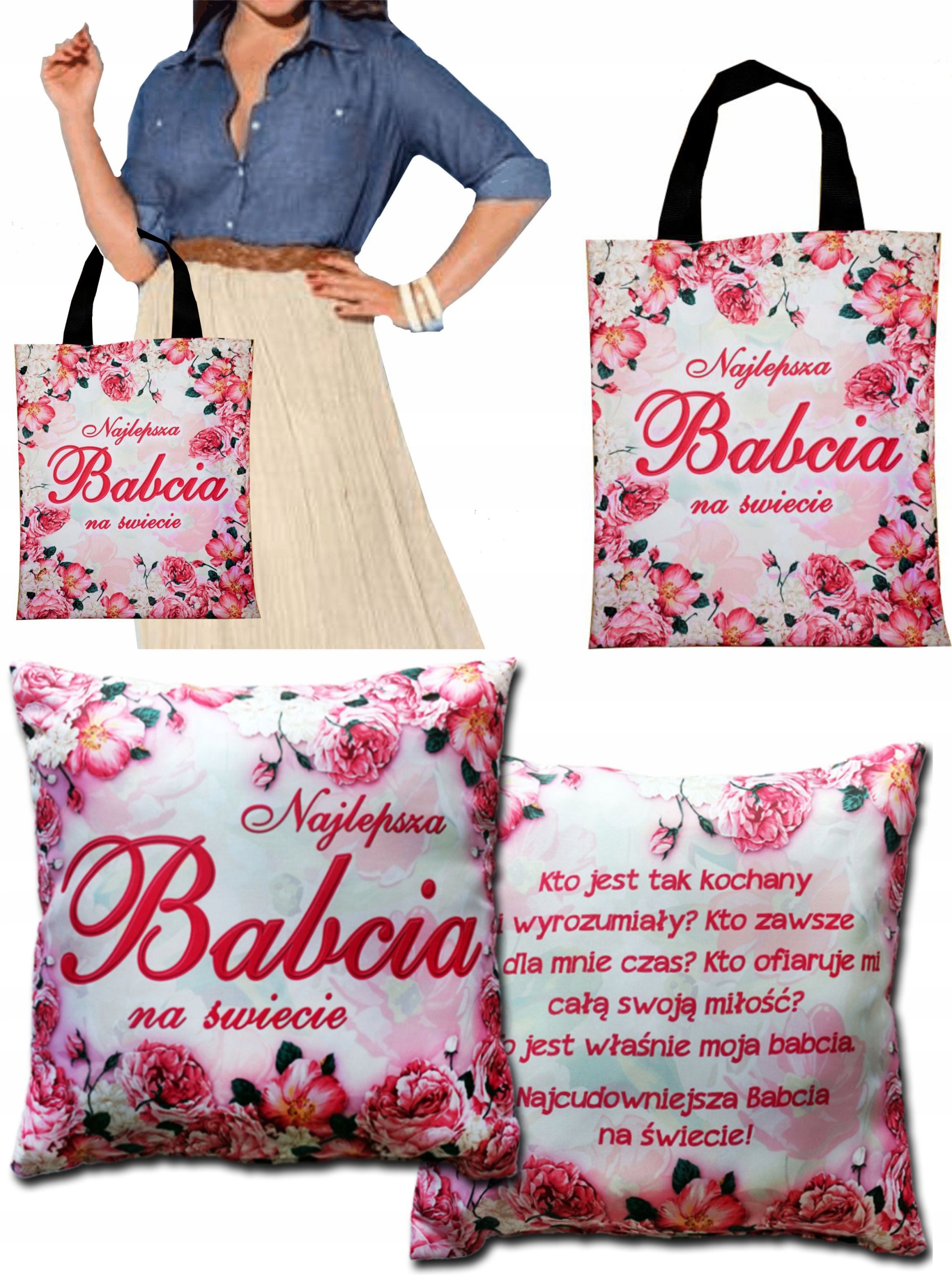 

Dzień Babci i Dziadka torba i poduszka kmpl babcia