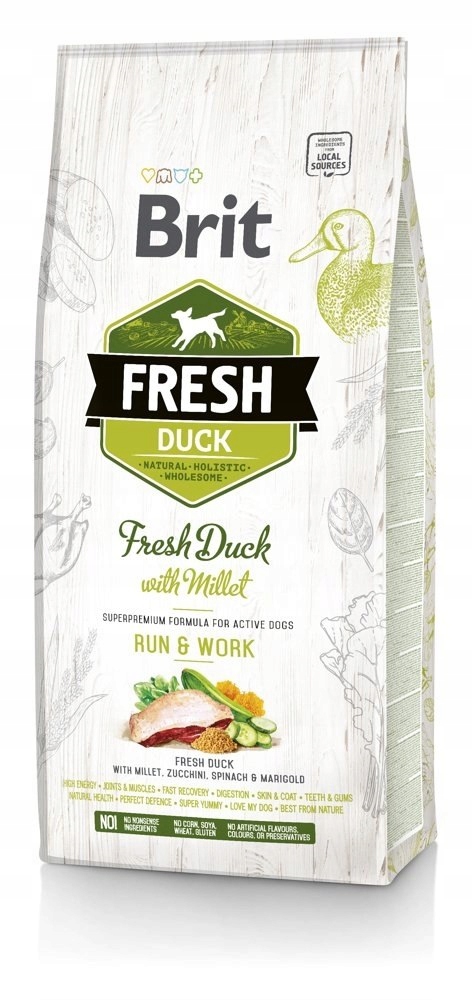 Levně Brit Fresh Duck & Millet Adult Run & Work 12 kg Brit