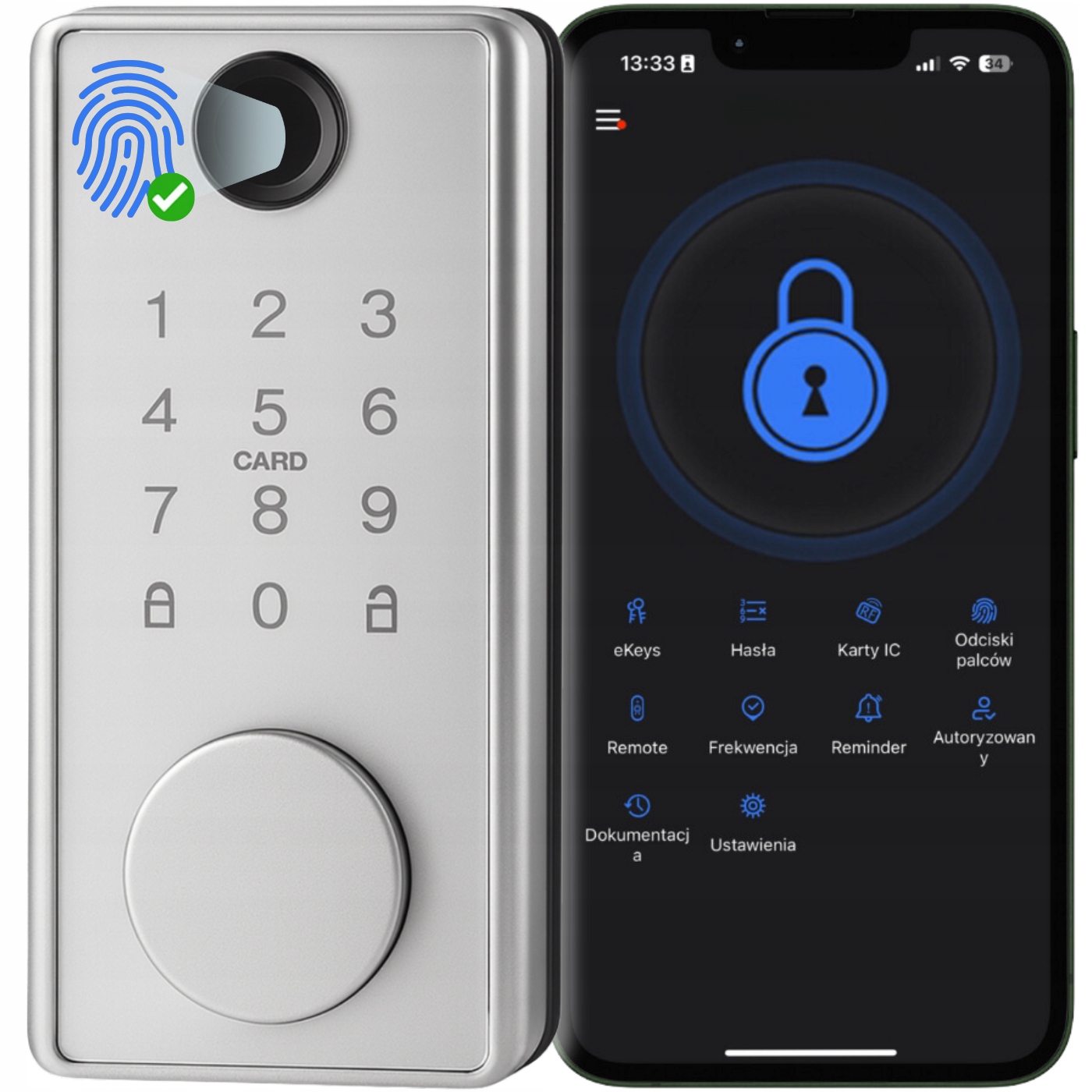 Elektronický Zámok, Vložka Do Dverí S Kódom Kódu, Odtlačok Prsta Ttlock Rfid