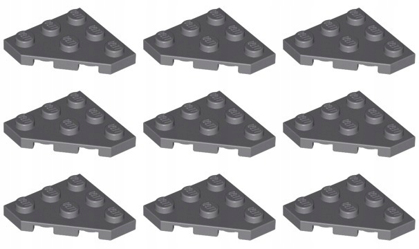 

Lego 2450 Płytka 3x3 szara ciemna Nowa (10g) 9 szt