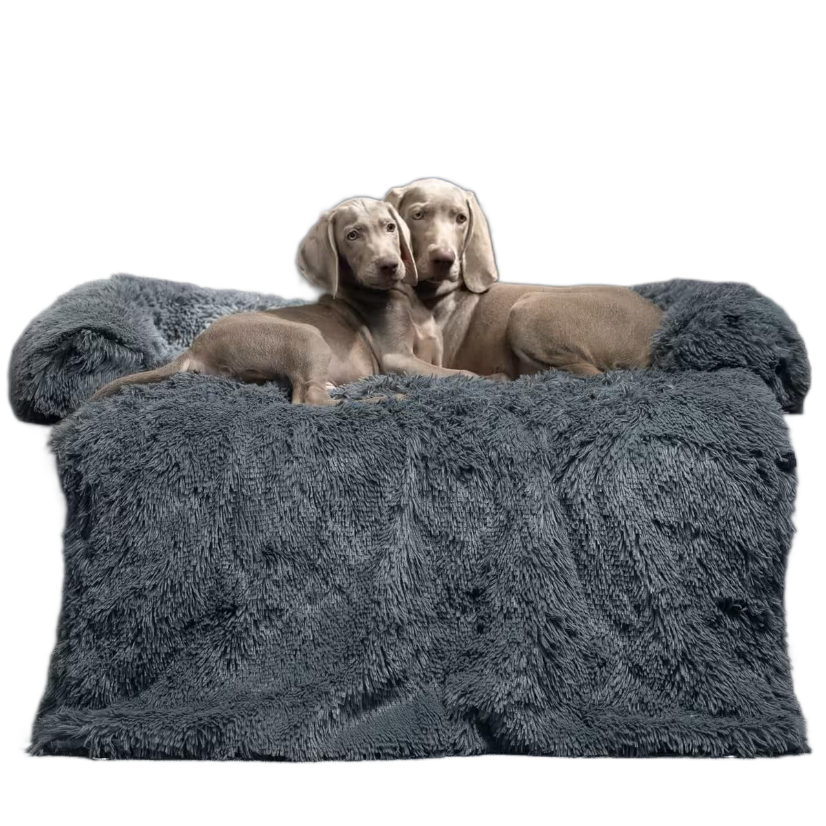 Levně Šedé Plyšové Pelíšek Pro Psa Voděodolné 102 cm x 89 cm x 16 cm