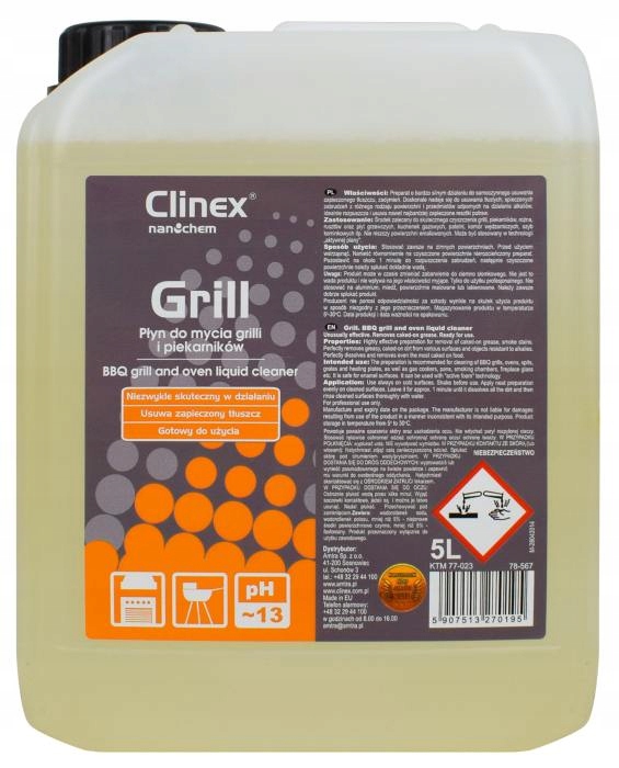 Levně Tekutý prostředek na mytí grilů a trub Clinex 5L