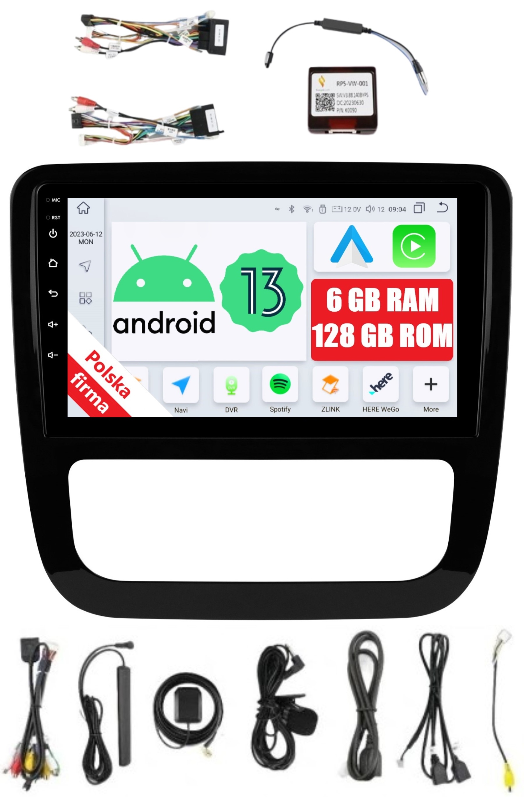 Navigácia Rádio 2DIN Android Volkswagen Scirocco 3 III 6GB Dsp Carplay Lte