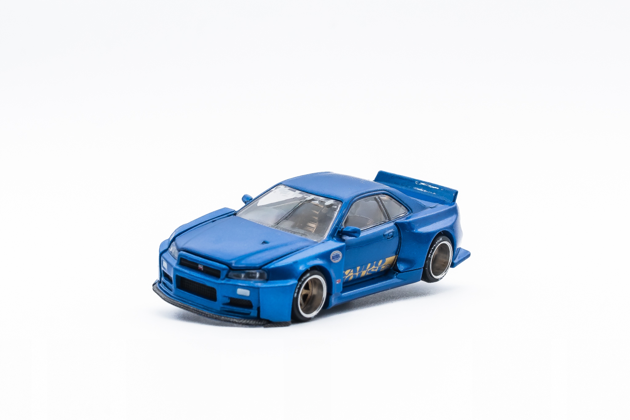 Mini GT x Kaido House — Nissan Skyline GT-R R34 Shinjuku V2 Blue