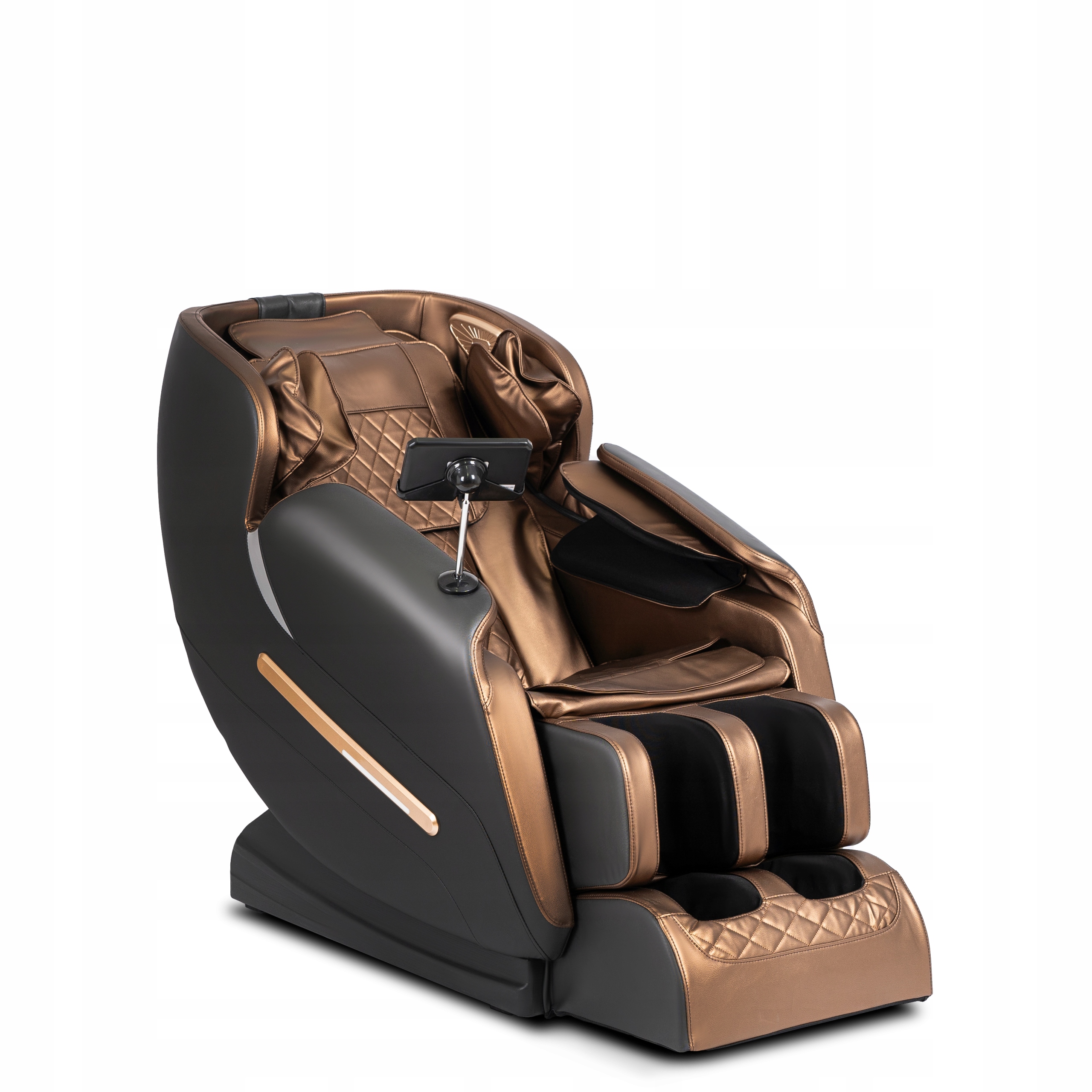 Hnědé odpočinkové masážní křeslo s masážním relaxem, moderní VX Max