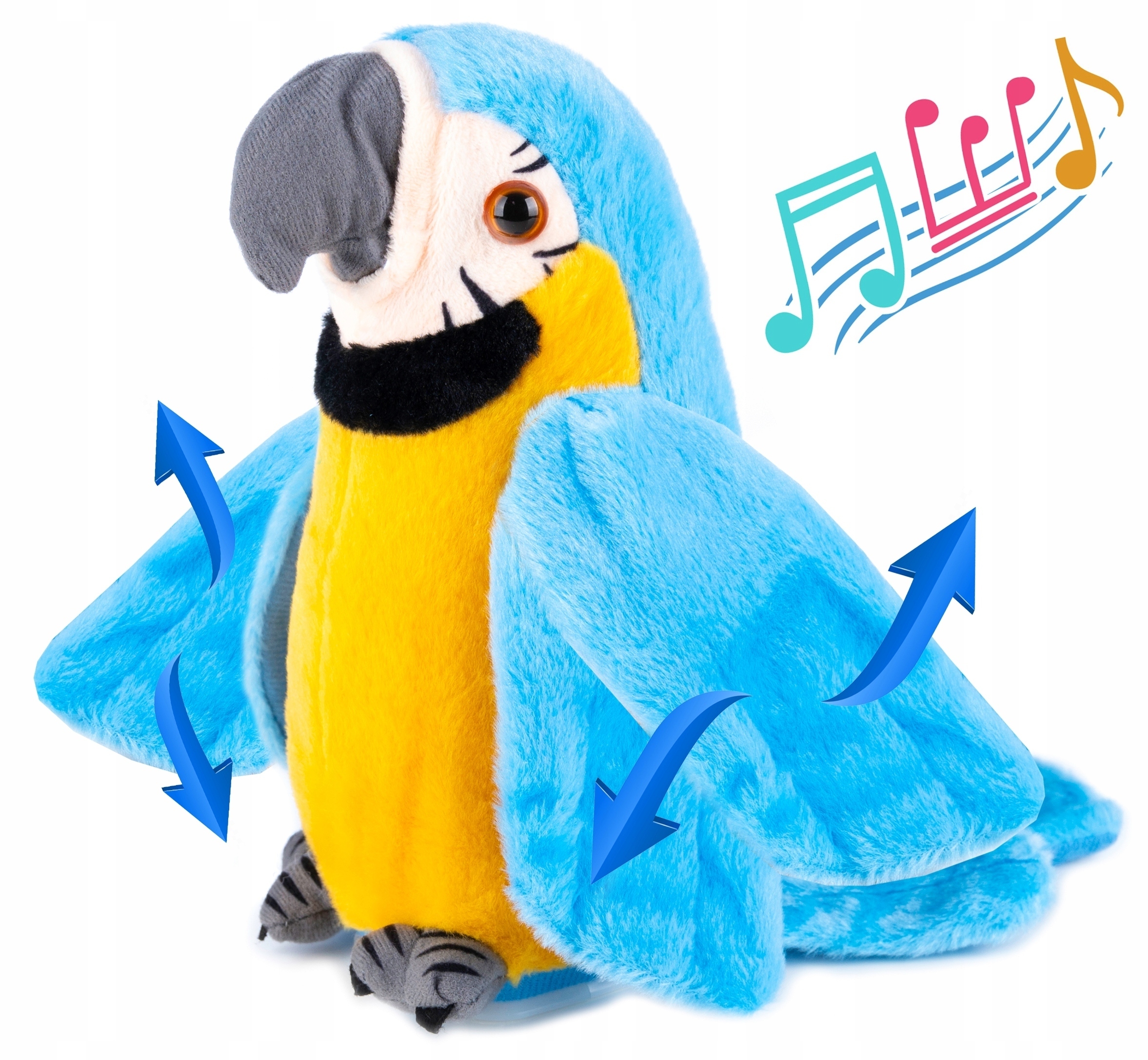 PAPUGA INTERAKTYWNA PLECIUGA GADAJĄCA POWTARZA MÓWI RUSZA SIĘ EAN (GTIN) 5905979520564