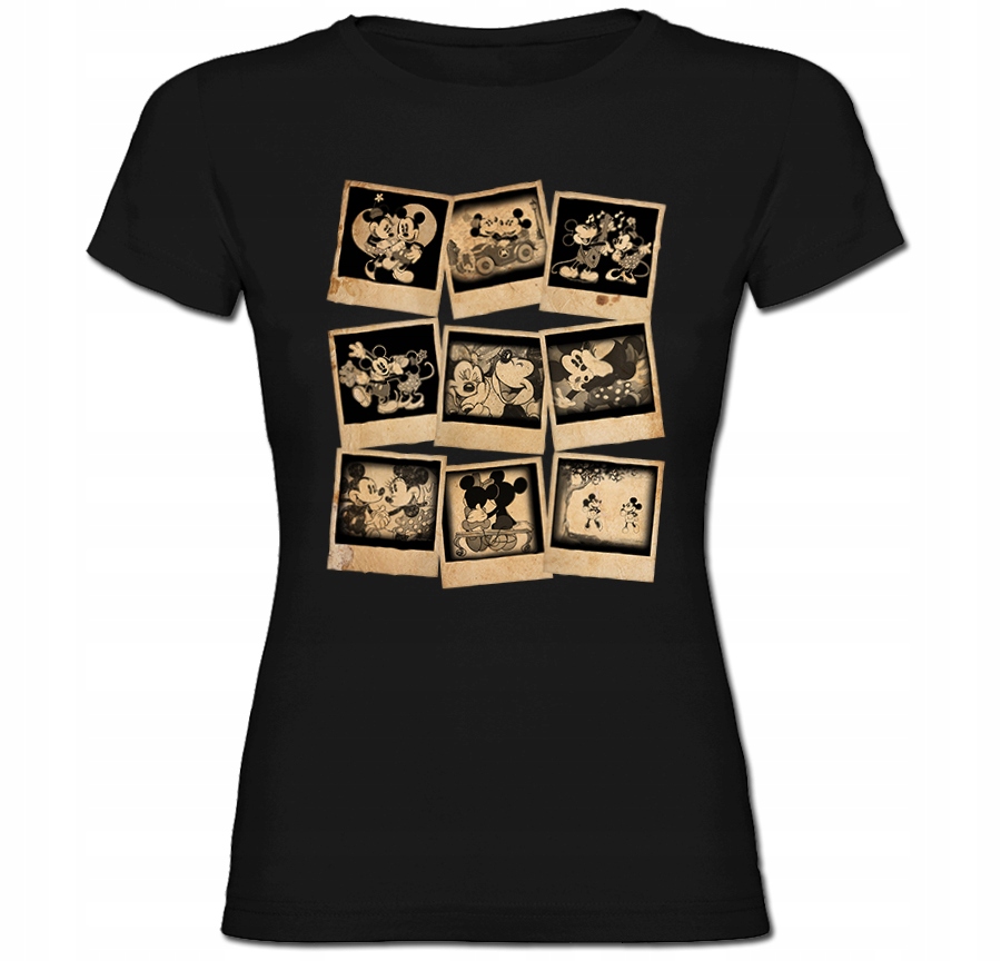 

Tshirt damski Myszka Polaroid Aparat Zdjęcie XL