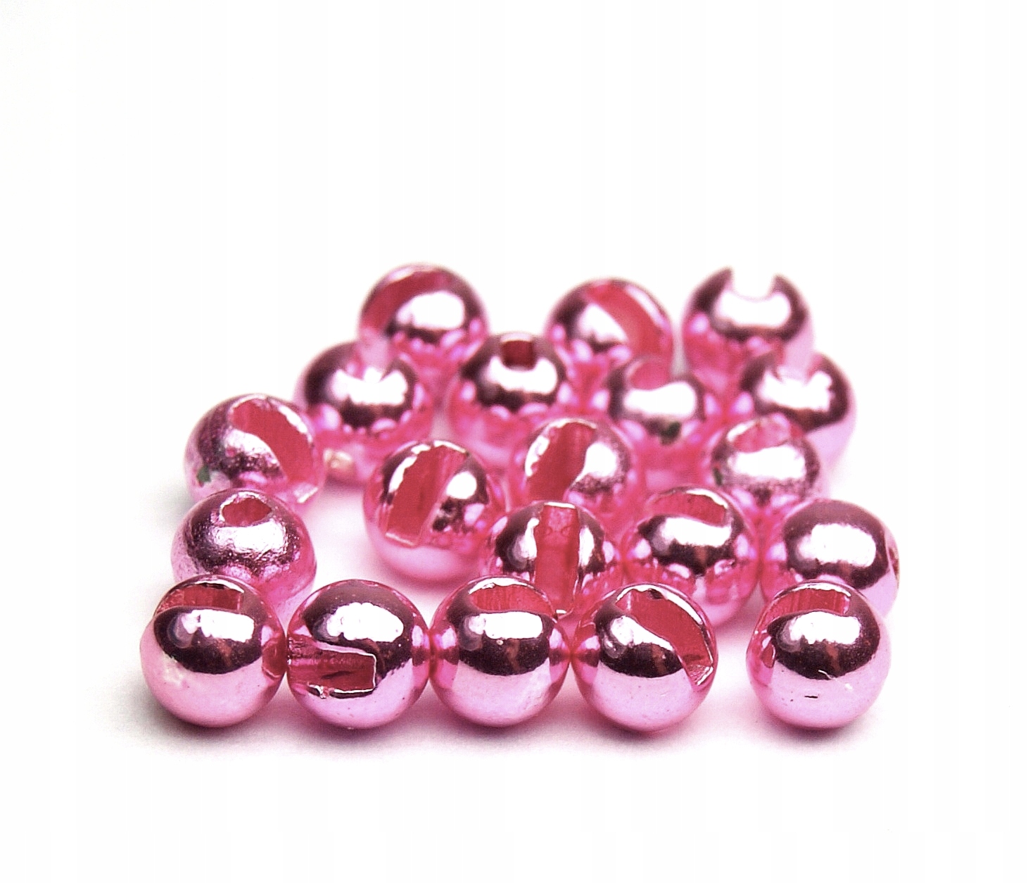 25 sztuk Główki wolframowe nacięte light pink mtallic 2,0 mm