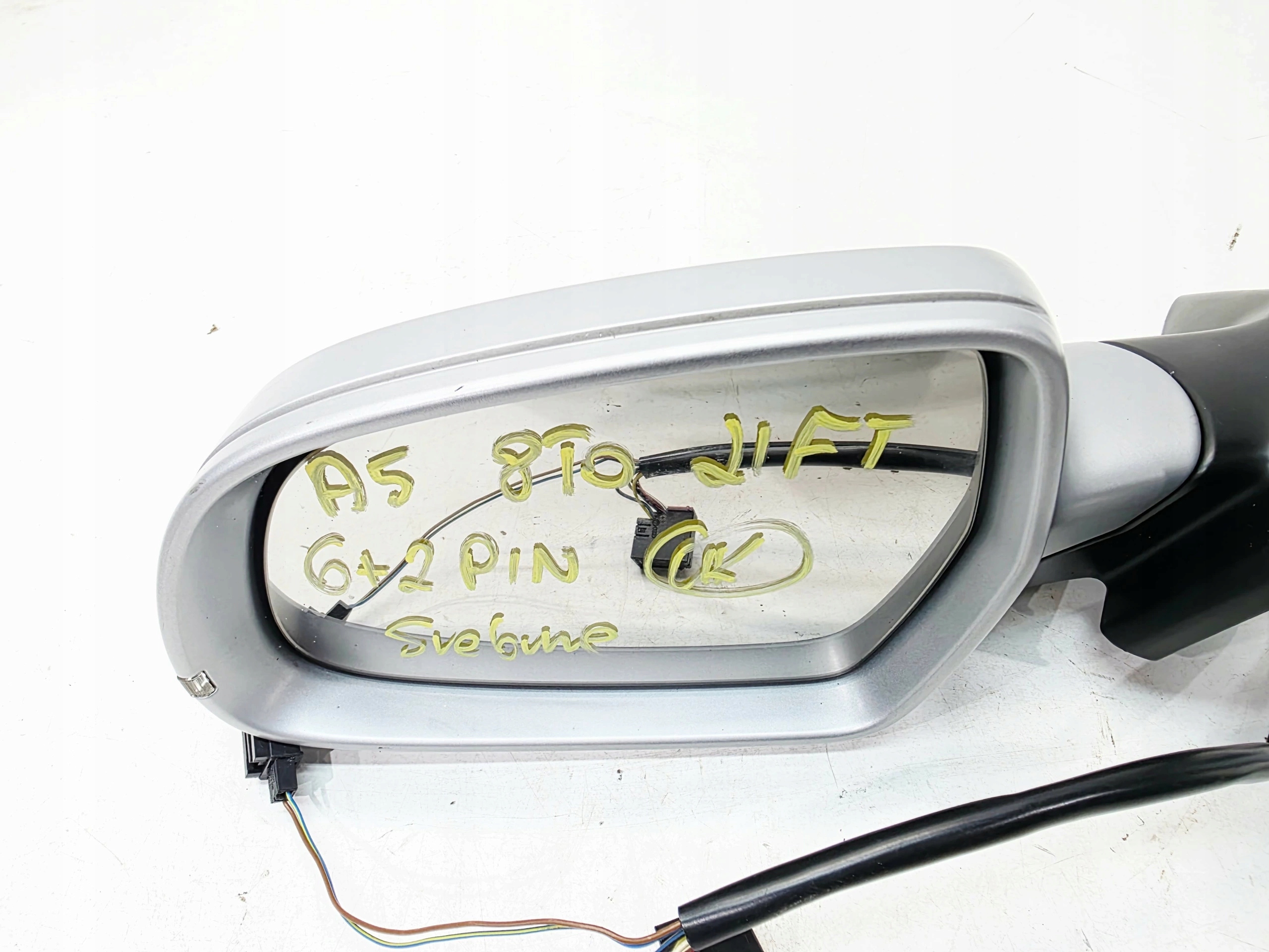 mirror exterior left AUDI A5 8T0 LIFT COUPE silver 6+2 PIN UK