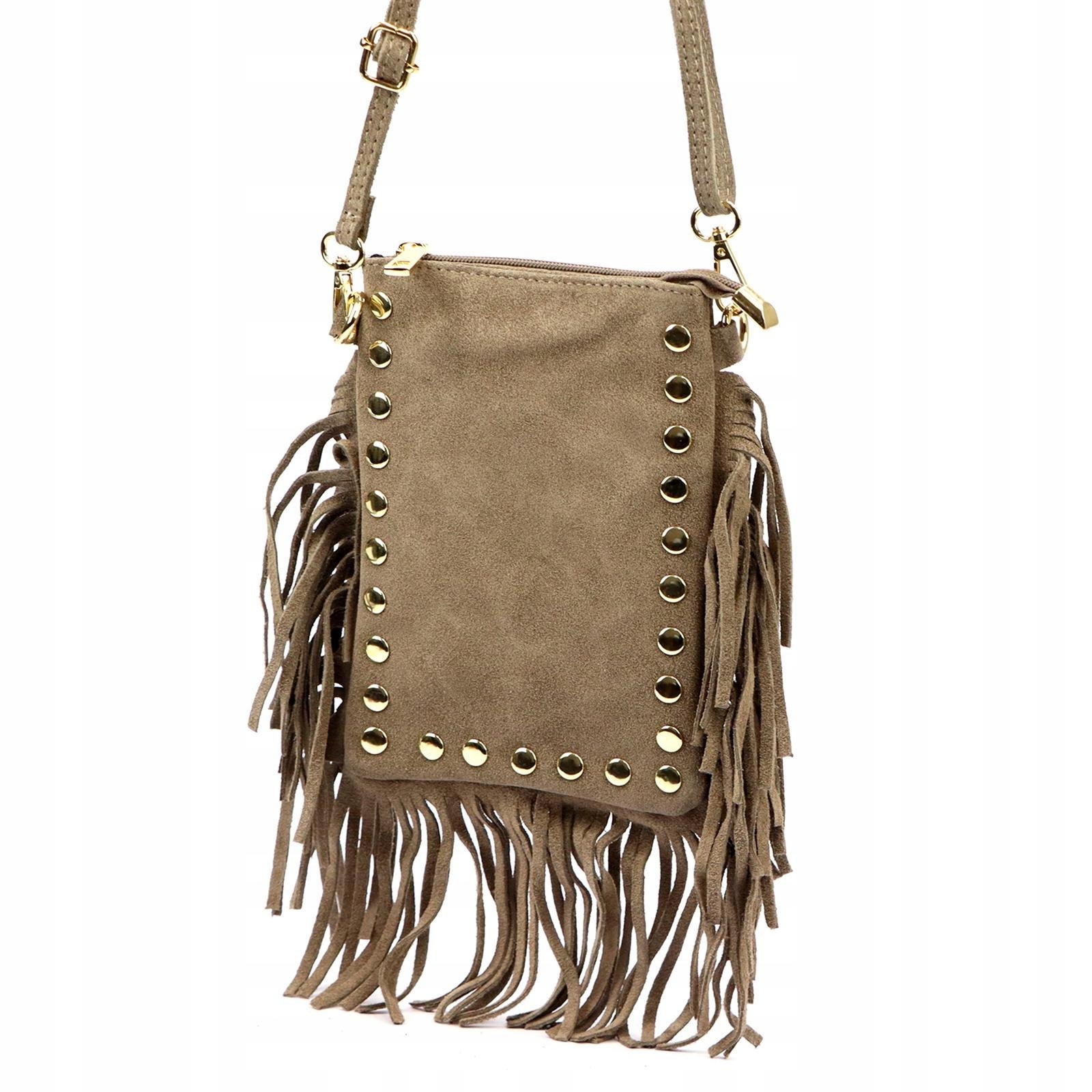 Dámská kabelka přes rameno kožená hnědá na telefon Luka