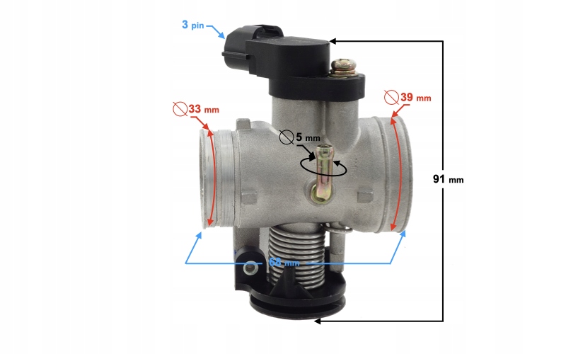 Przepustnica ATV Mikilon 180 Bashan Part number 77784