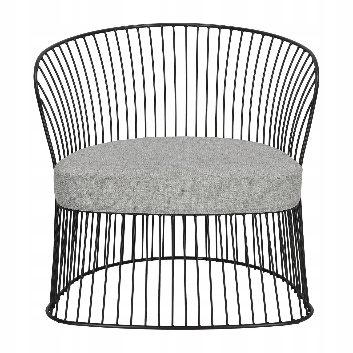 Fotel Ombra czarny szara poduszka Materiał siedziska plastik