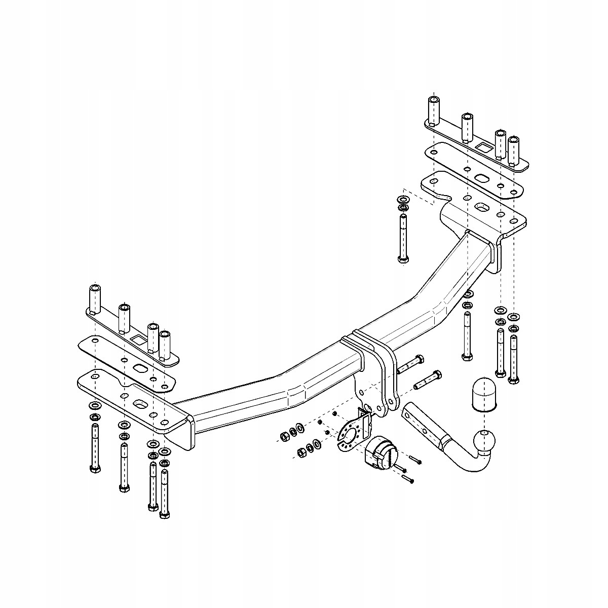 Hak holowniczy Land Rover Discovery Sport L550 SUV 14-19 MODUŁ 13 PIN Nowy Producent Steinhof