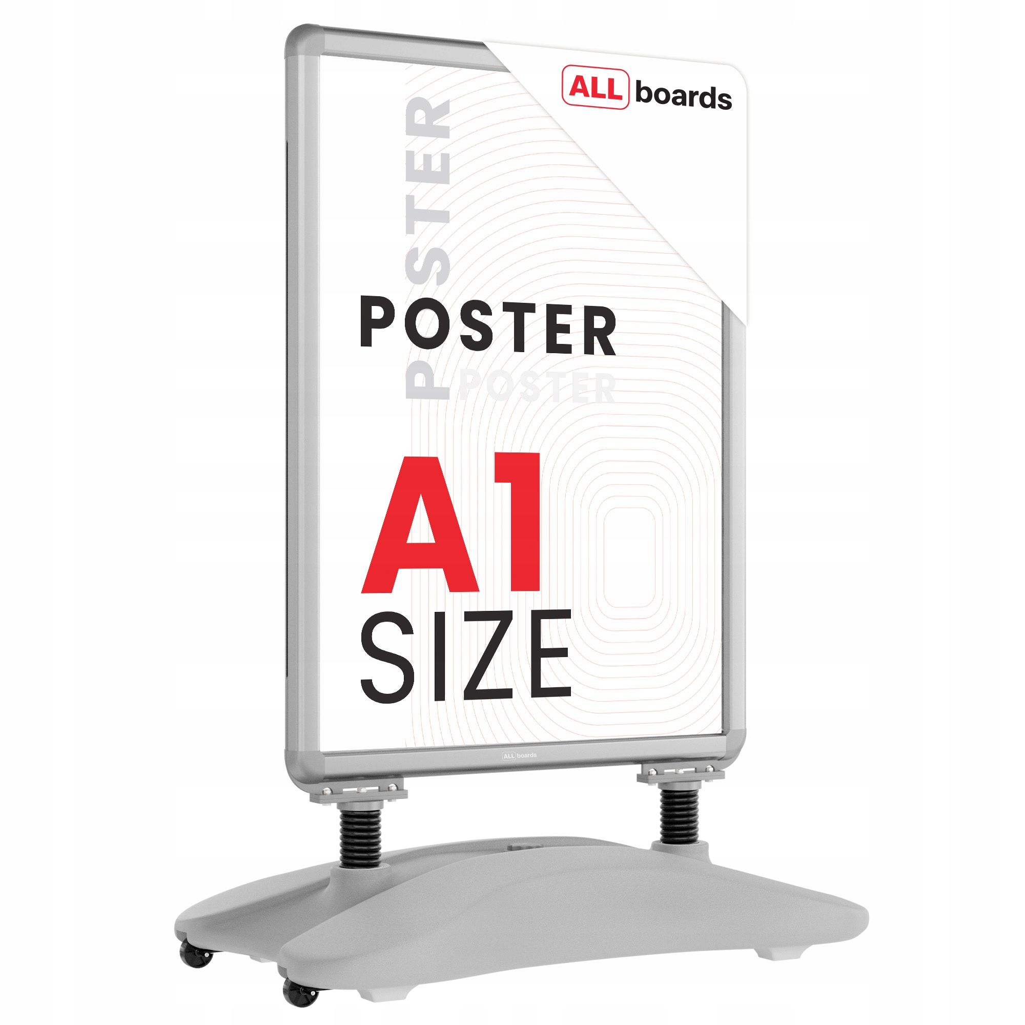 Potykacz dwustronny A1 ALLboards aluminiowy srebrny Owz