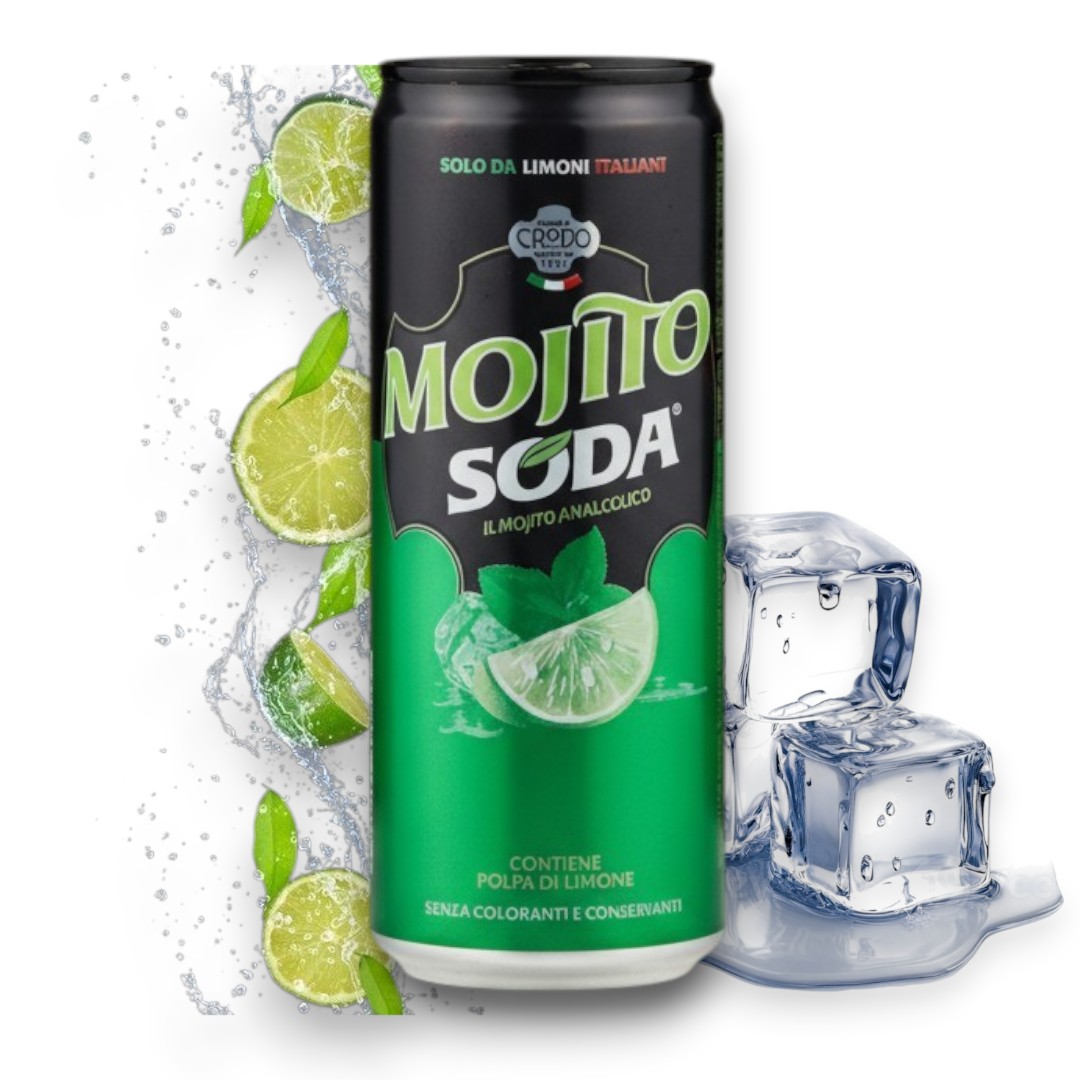 Sada 24 Kusů: Lemon Soda Mojito 330 ml Fondi Di Crodo Italský