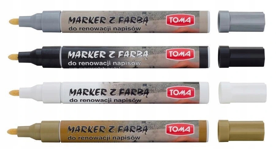 Marker z farbą do nagrobków TOMA TO-448 SREBRNY Marka Toma