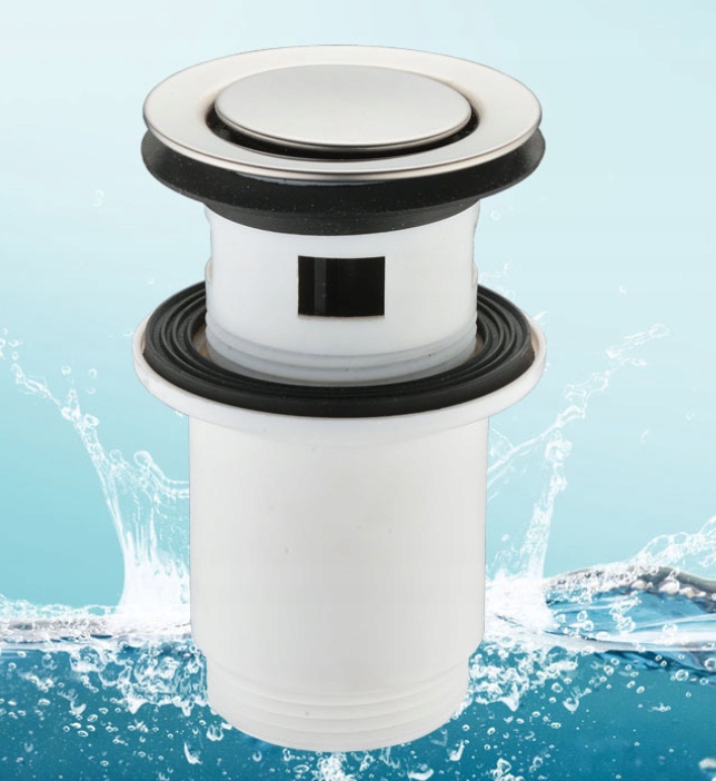 KOREK KLIK KLAK DO UMYWALKI Z PRZELEWEM CHROM Click Clack SYFON UMYWALKOWY EAN (GTIN) 5903874940258