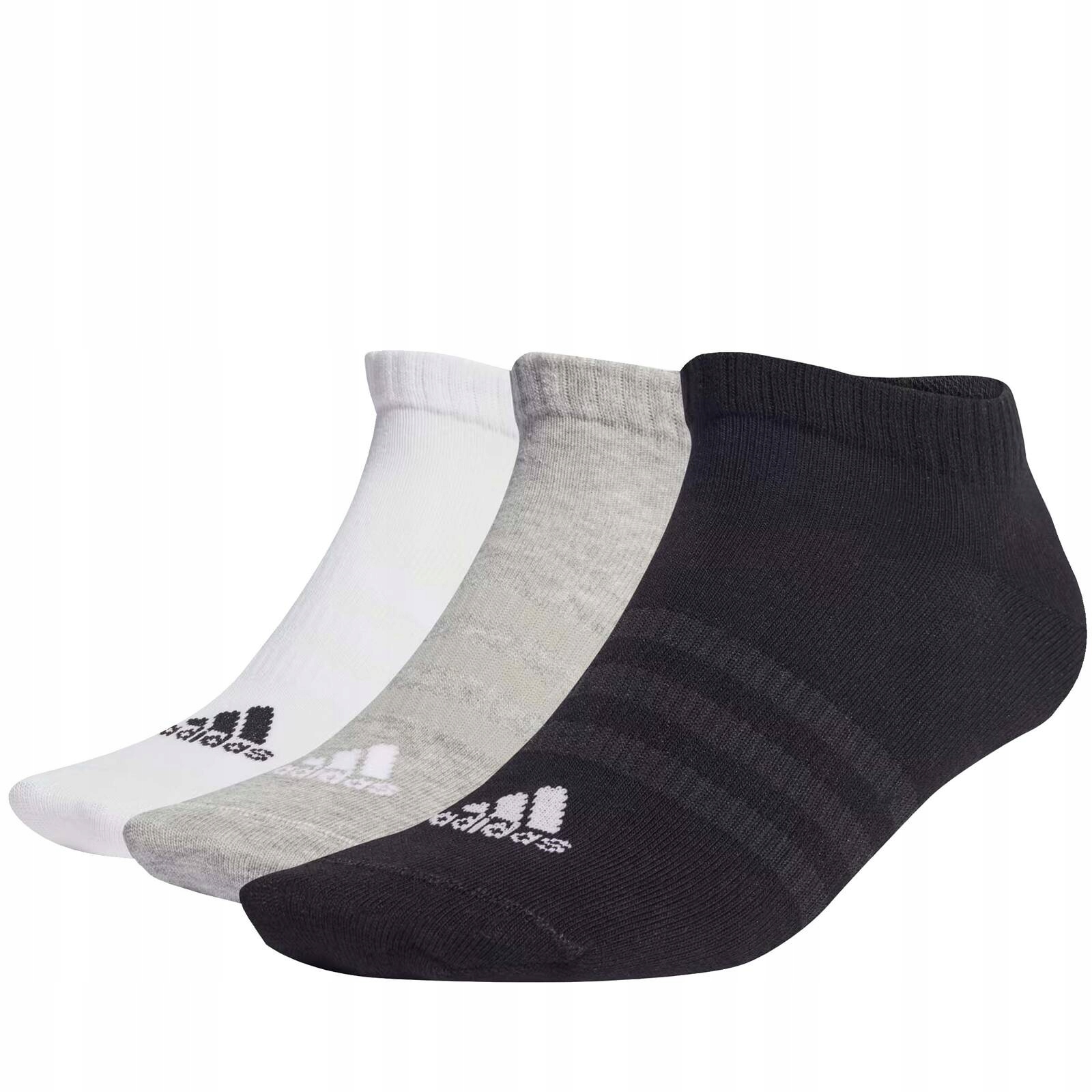 ADIDAS SKARPETY BAWEŁNA MĘSKIE STOPKI BIAŁE 3-PAK