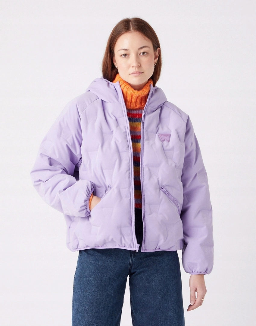 Péřová bunda Wrangler Down Logo Puffer Bougainville Purple W4N0X7P54 L