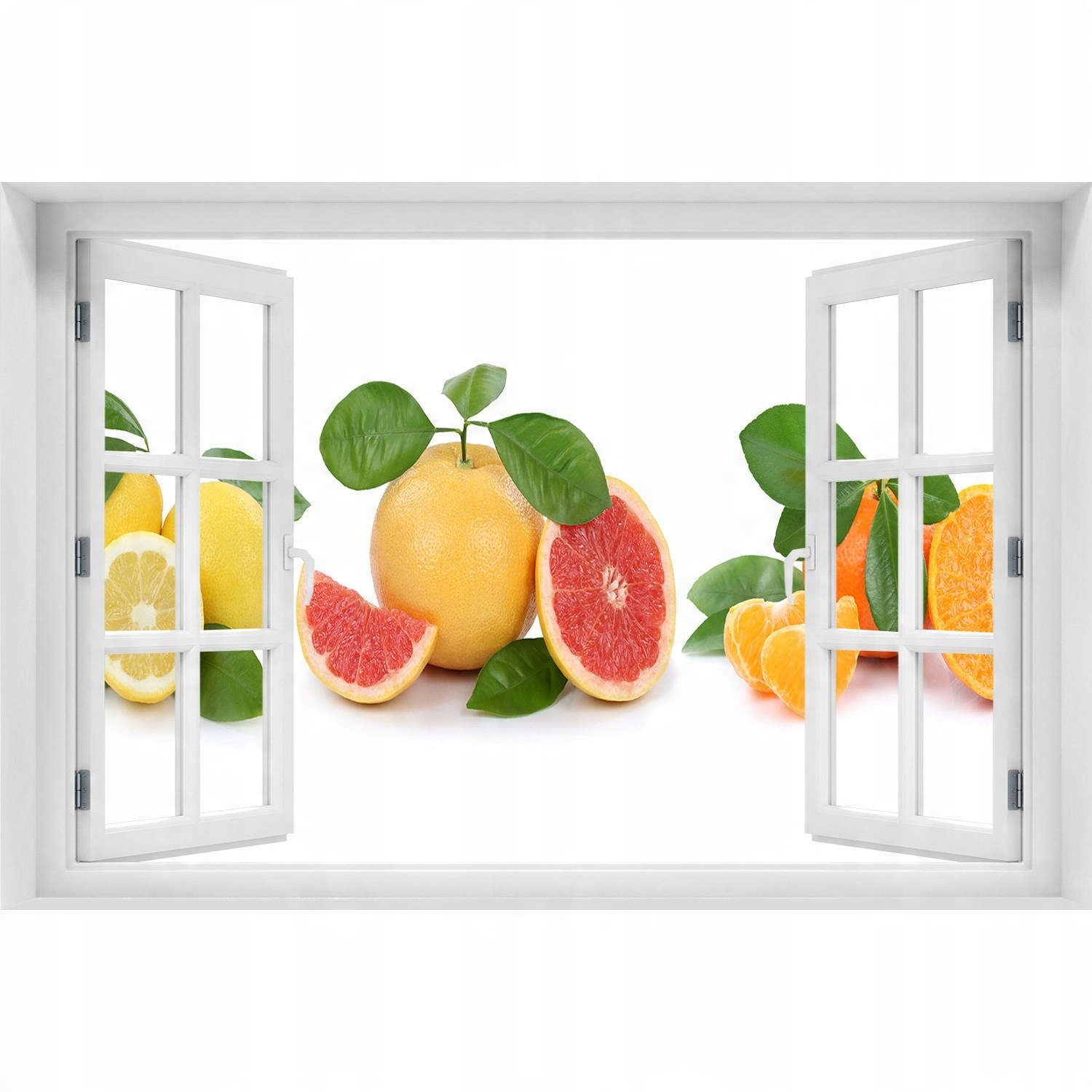 

3D Okno Naklejka na ścianę Owoce cytrusowe 150x100