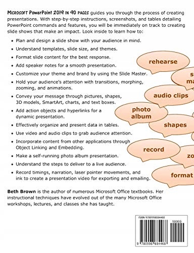 Brown, Beth Microsoft PowerPoint 2019 In 90 Pages Język publikacji angielski