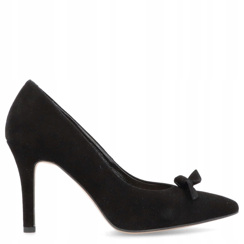 Klasické lodičky ze semišové kůže Kotyl 8519 Černé 39