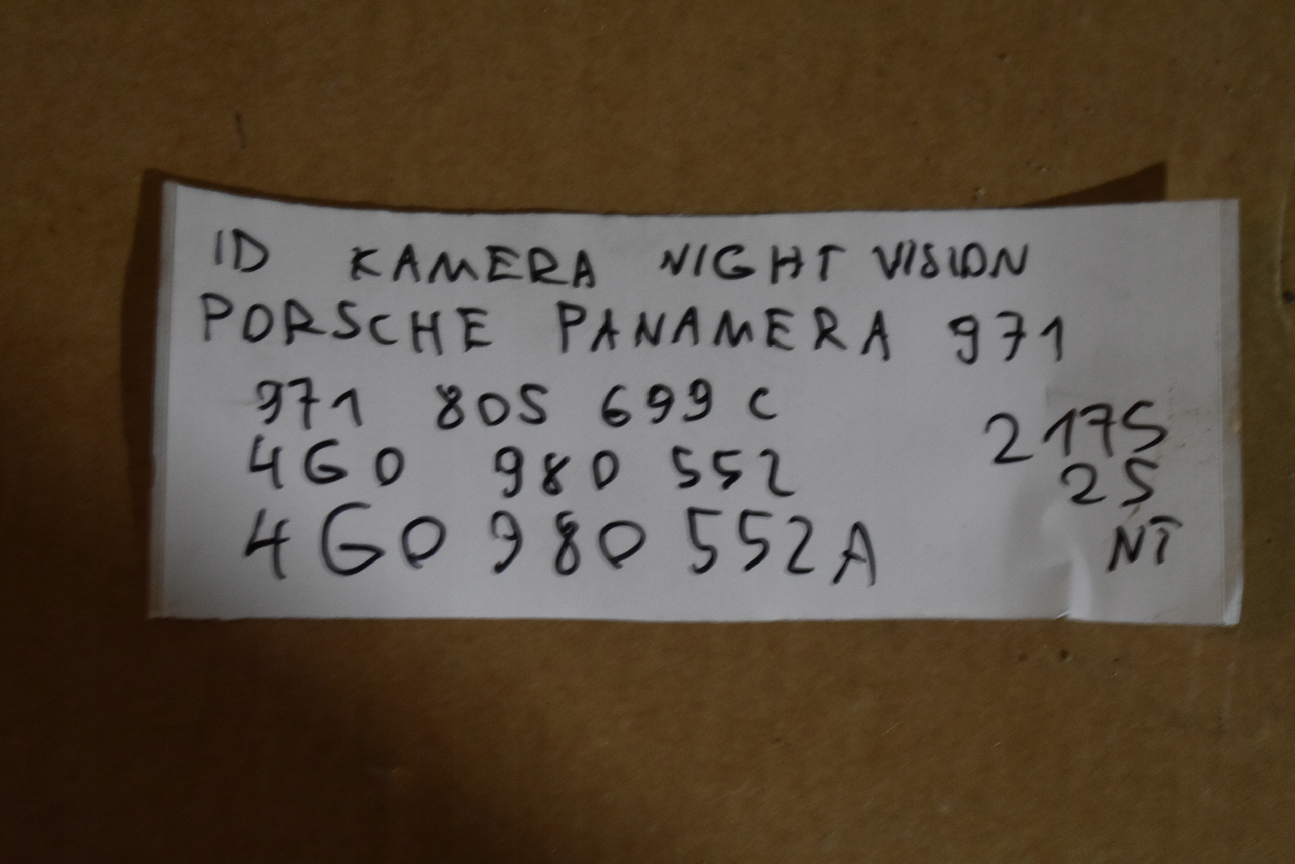 IDEALNA KAMERA NIGHT VISION PORSCHE PANAMERA 971 1