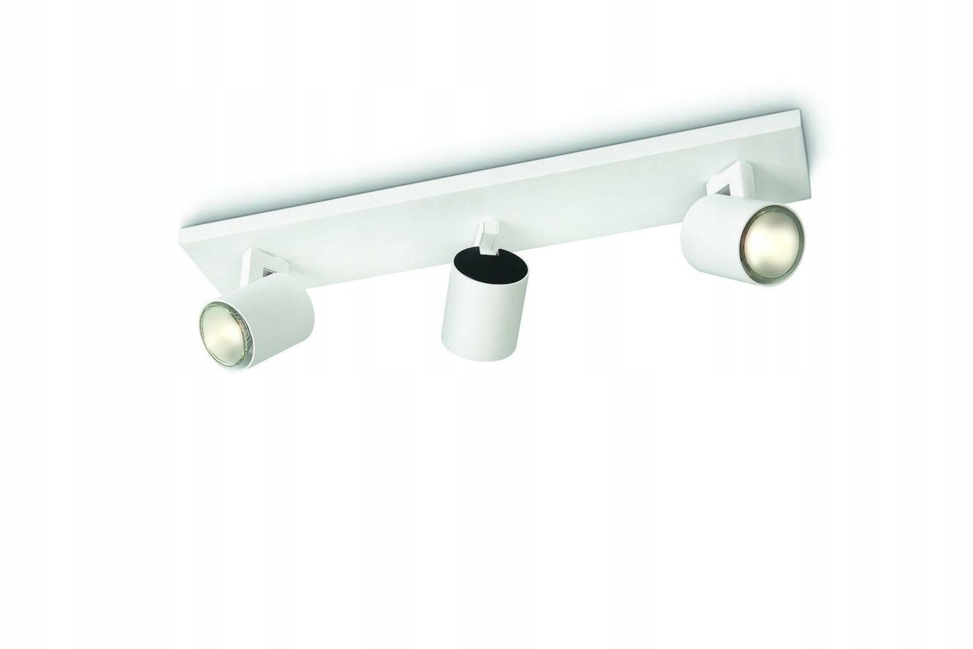 Philips Runner bodové svietidlo 3xGU10 biele, nastaviteľné, kovové IP20