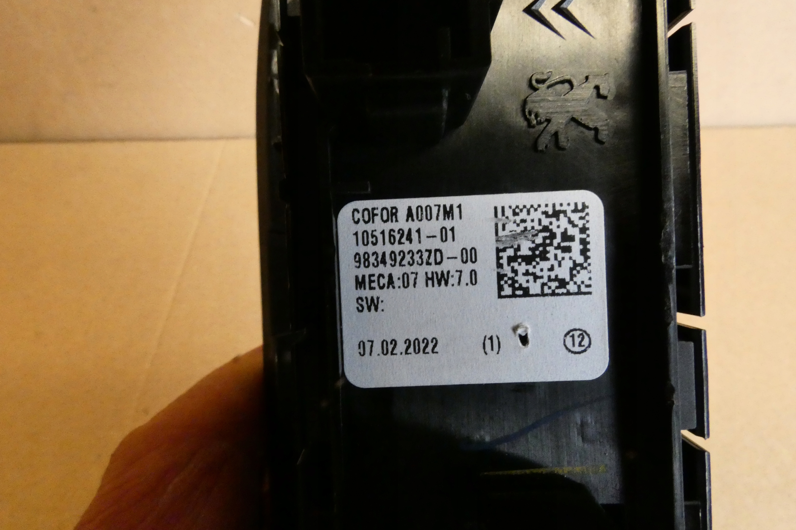 CITROEN C4 III window control switch of mirrors 2021r 98349233ZD