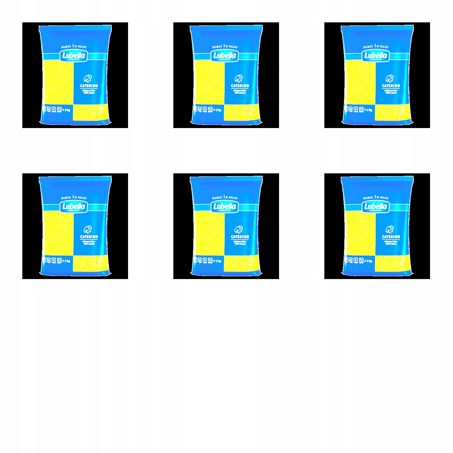 6x 2kg Lubella makaron nitka cięta Karton