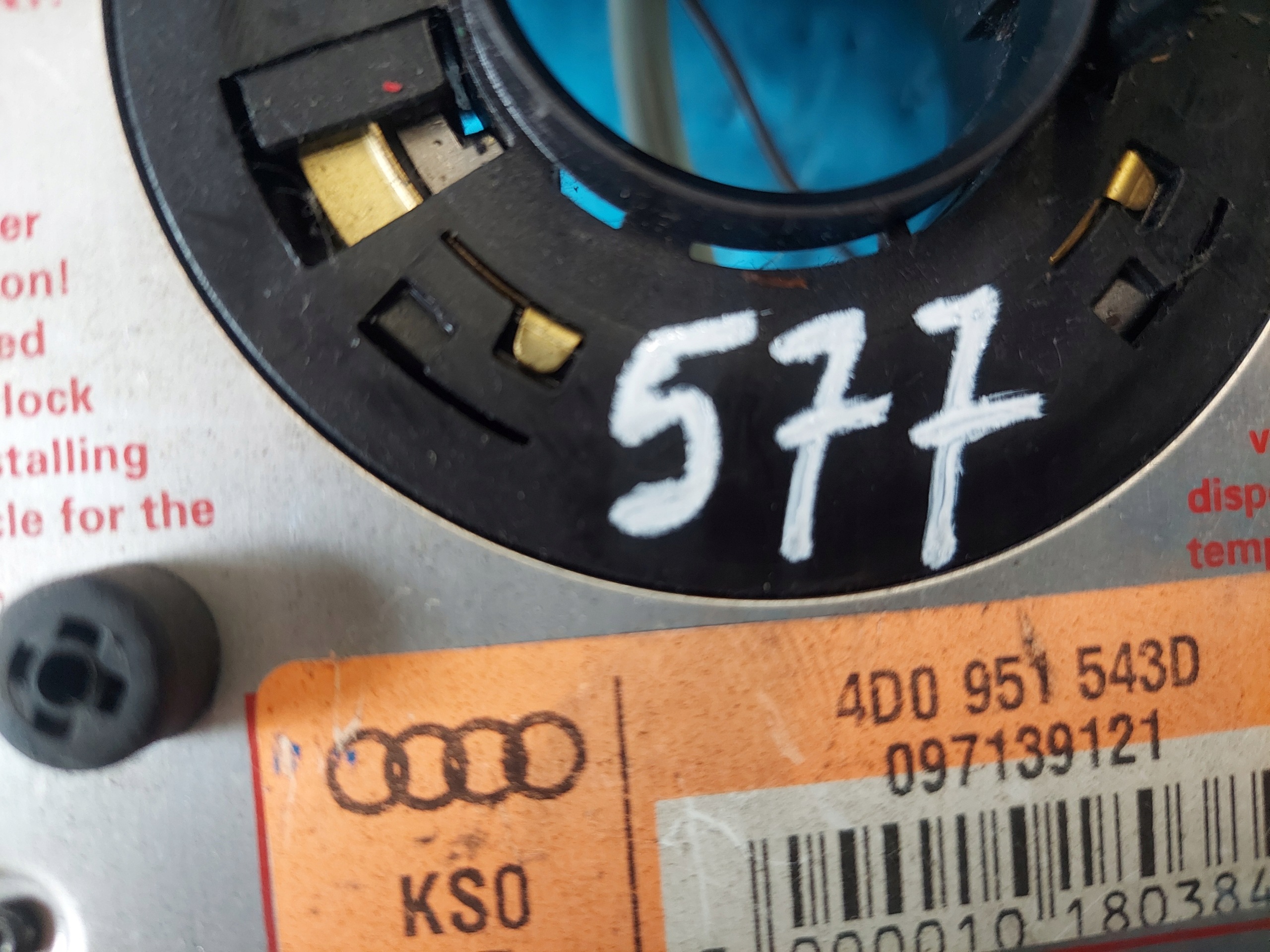 ring airbag A4 B5 A8 D2 4D0951543D