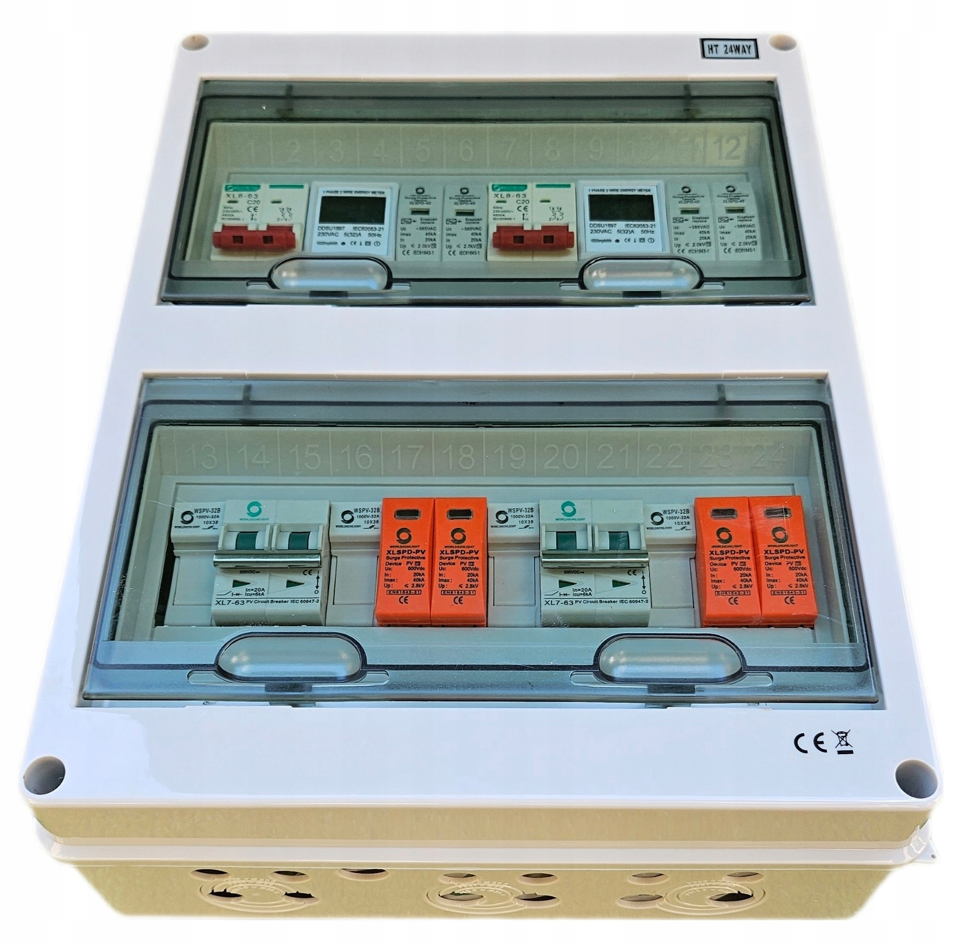 Rozdzielnica Skrzynka IP65 Zasilania Ac/dc 230/600V Pv Fotowoltaik 2 String