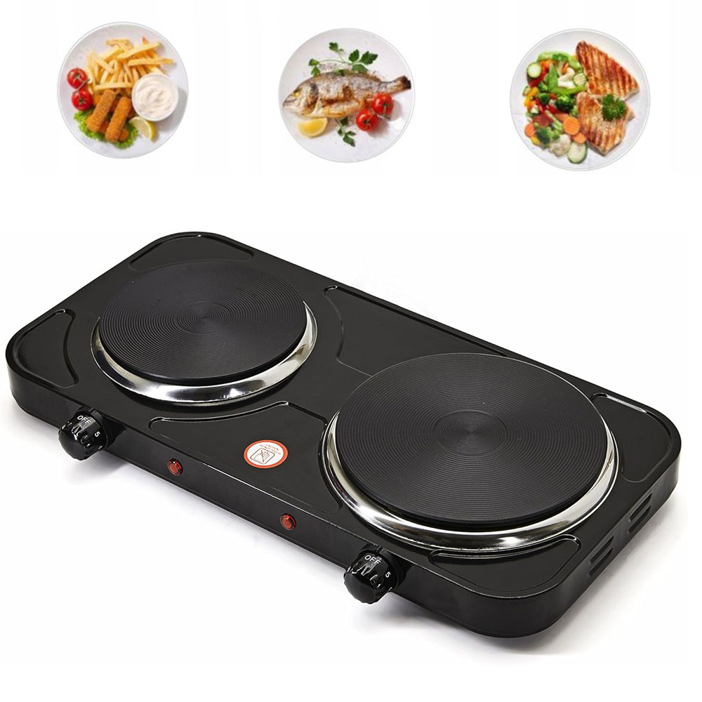 Kuchenka Elektryczna Dwupalnikowa Płyta Grzewcza Na Prąd Przenośna 2000W