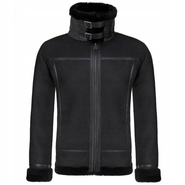 

Skórzany Kożuch Męski Pilotka Halvar Czarny L